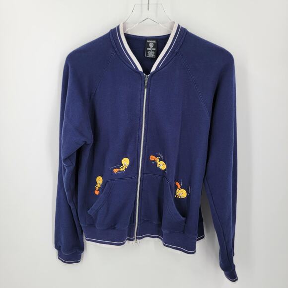 Vintage Tweety Bird Jacket Womens Medium Warner Bros Studio Store Cartoon 90s - Picture 7 of 15